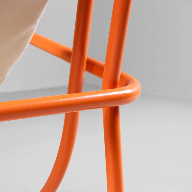 Orange Set of Locus Solus Lounge Chair and Ottoman by Gae Aulenti for Poltronova, 1970s For Sale - Image 8 of 17