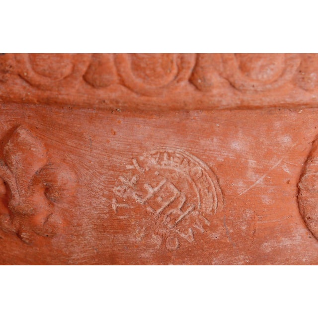 Ceramic Large Italian Terracotta Plant Saucer For Sale - Image 7 of 9