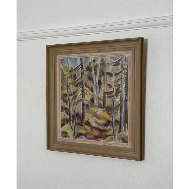 Gottfrid Lård, Forest, 1960s, Oil on Canvas For Sale - Image 8 of 18