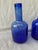 Mid 20th Century Heavy Vintage Handblown Cobalt Bottles a Pair For Sale - Image 5 of 12