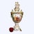 Rococo Large German Dresden Figural, Scenic & Floral Lidded Porcelain Palace Urn C1880 For Sale - Image 3 of 18