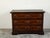 Early 19th Century Italian 1800s Walnut Commode with Three Drawers and Raised Diamond Motifs For Sale - Image 5 of 12