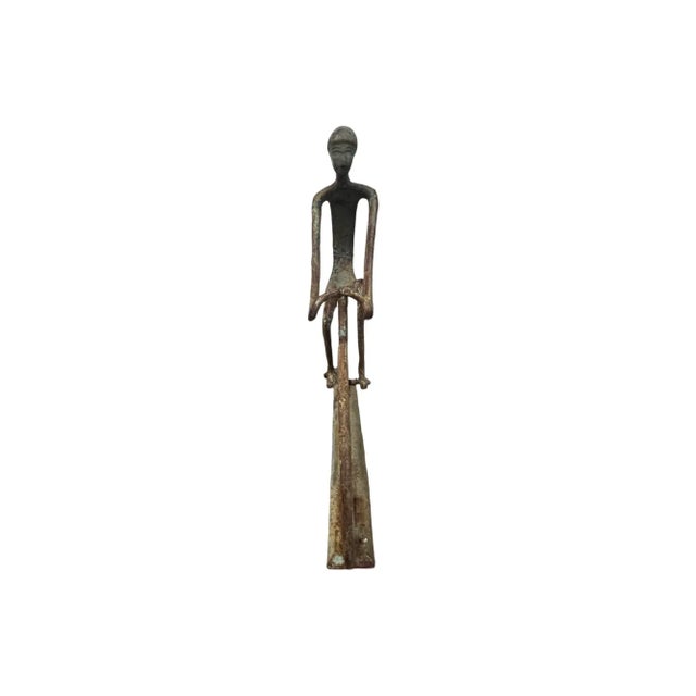 Metal Vintage Bicycle Metal Table Sculpture Modern Aged Patina Bike For Sale - Image 7 of 12