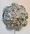 Pair of Vintage Crystal Flush Mount Chandeliers, Hand-Painted Ceiling Lights, Large Mid Century Style Wall Sconces, Low Ceiling Light Set For Sale - Image 6 of 16