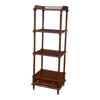 Leighton Hall Traditional Mahogany Etagere - Showroom Sample For Sale