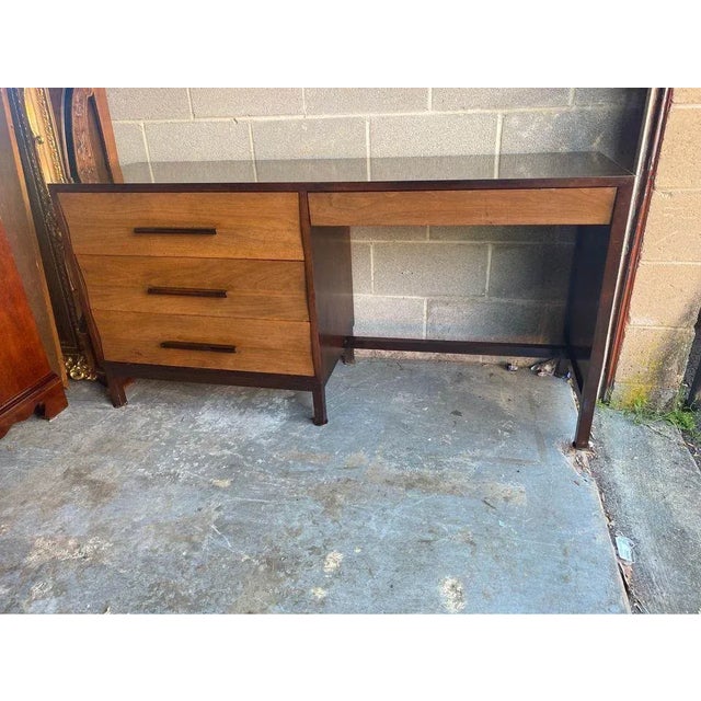 Mid 20th Century Walnut Two Section Corner Desks by Dunbar Co. For Sale In Washington DC - Image 6 of 12