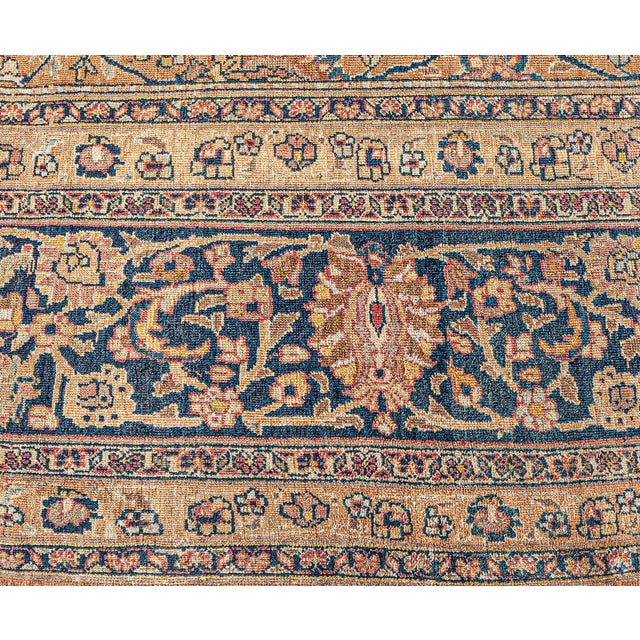 Persian Vintage Persian Tabriz Handmade Wool Rug For Sale - Image 3 of 8
