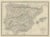 Antique Decorative Map of Portugal and Spain, 1842 For Sale