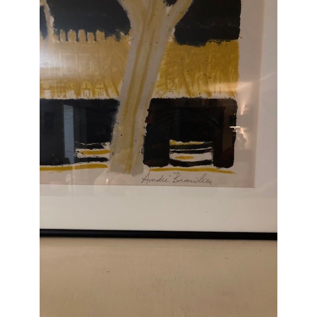 Famed French abstract artist who has been compared to Matisse, this Andre Brasilier original lithograph is pencil signed...