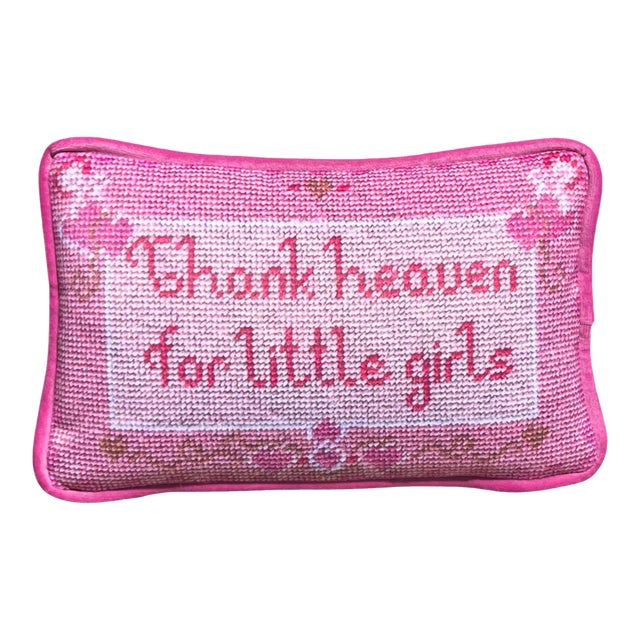 Velvet "Thank Heaven for Little Girls" Custom Made Pillow For Sale