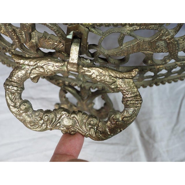 Large Islamic Bowl in Brass, 1940s For Sale - Image 12 of 14