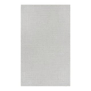 Rug & Kilim’s Oversized Textural Rug in Light Gray Tones & Striae For Sale