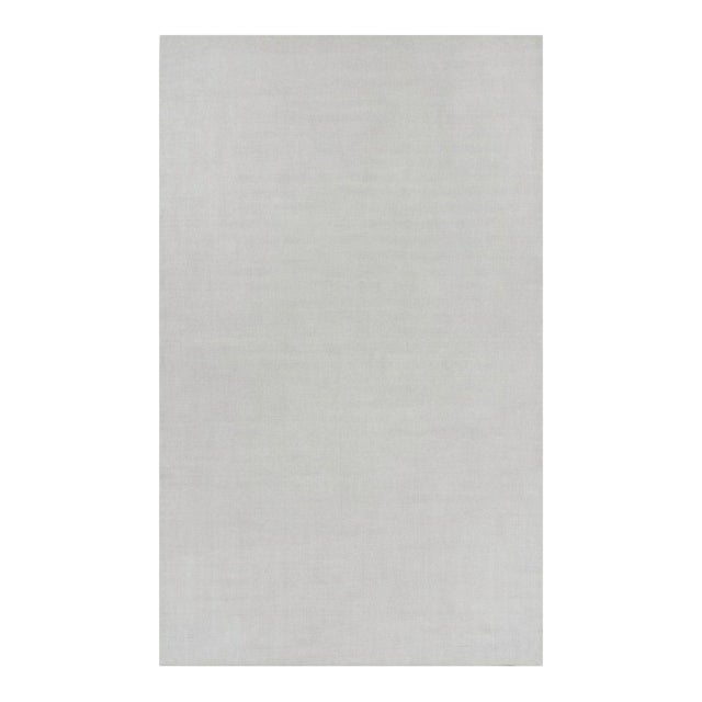 Rug & Kilim’s Oversized Textural Rug in Light Gray Tones & Striae For Sale