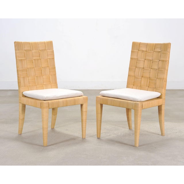 Set of Twelve John Hutton Donghia Block Island Cane Dining Chairs For Sale In Sacramento - Image 6 of 18