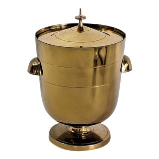 1970s Vintage Tommi Parzinger Brass Ice Bucket For Sale