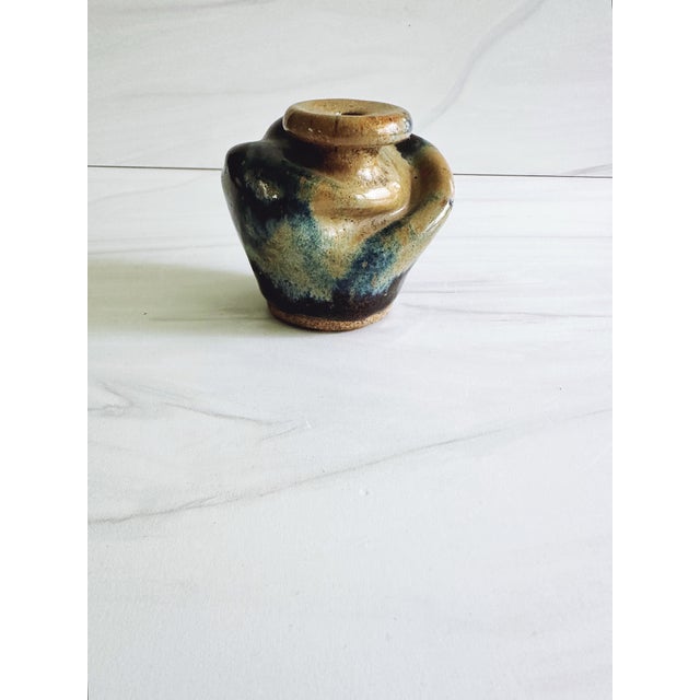 Coffee Vintage Midcentury Pottery Vase / Ceramic Weed Pot / Studio Pottery For Sale - Image 8 of 10