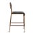 Modern Black Leather & Bronze Counter Stool For Sale - Image 3 of 9