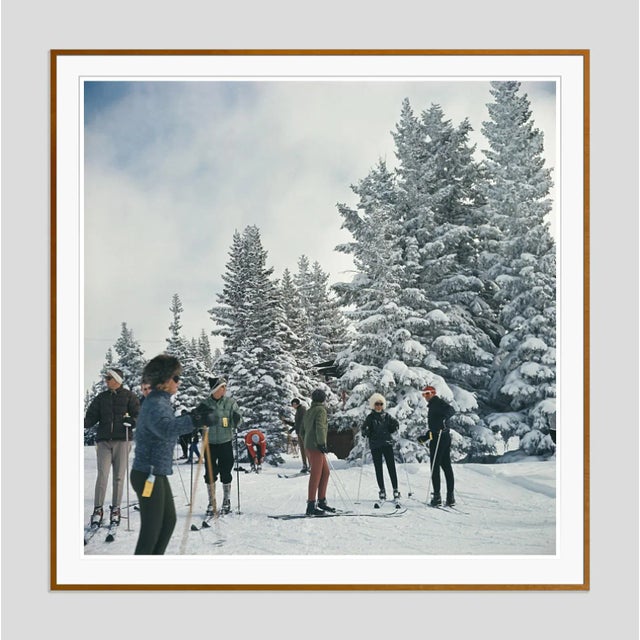 Modern Skiing in Vail 1964 by Slim Aarons Framed C-Print For Sale - Image 3 of 3