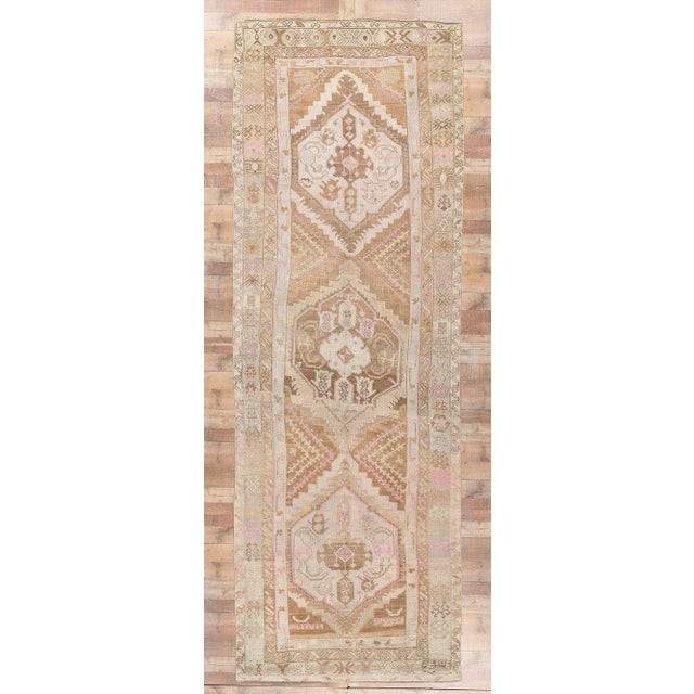 Mid 20th Century Vintage Turkish Oushak Rug, 05'03 X 15'05 For Sale - Image 9 of 10