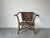 Vintage Organic Faux - Tortoise Shell Finish Rattan and Brass Accent Chair/Sold For Sale - Image 12 of 12