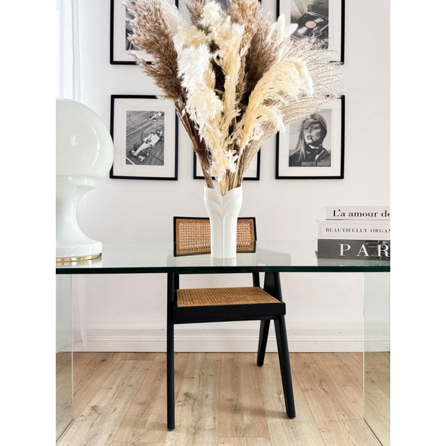 Elegant sculptural vase designed by Uta Feyl for Rosenthal Studio-Linie, Germany. Made of white bisque porcelain with a...