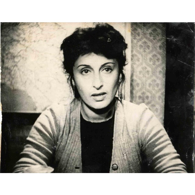 Portrait of Anna Magnani, Mid-20th Century, Black & White Photograph For Sale