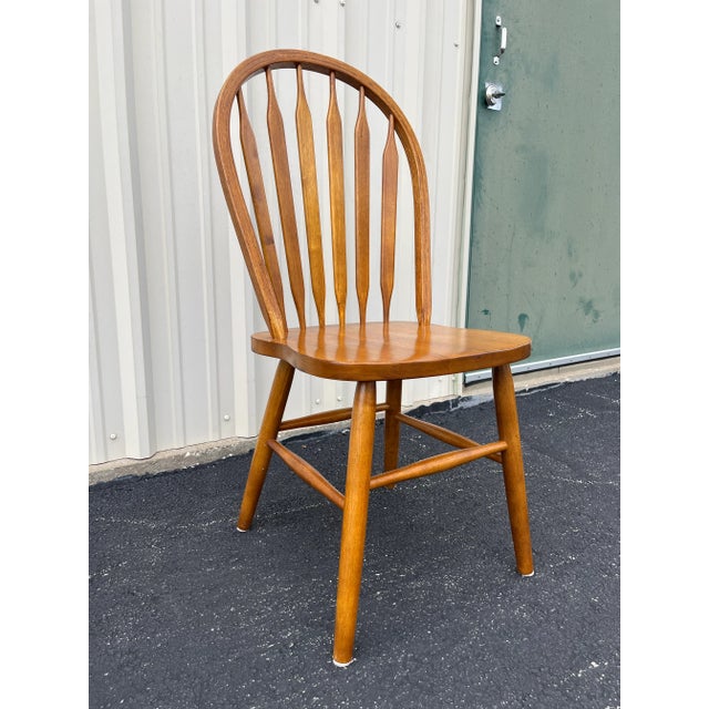 Windsor Style Cherry Dining Chairs- Set of 3 For Sale - Image 6 of 12
