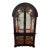 Late 20th Century Philip Reinisch Cherry Finish Lighted Curio With Beveled Glass Doors For Sale