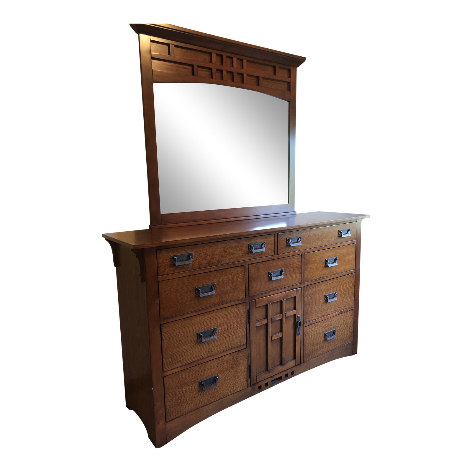 Broyhill Mission Style Dresser With Mirror Chairish