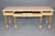 Vintage French Louis XVI Style Parcel Gilt Marble Top Console Table For Sale - Image 11 of 13