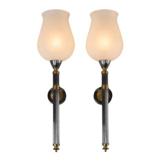 1970s Wall Lights, Style of Maison Jansen, Neoclassical French Design - a Pair For Sale