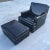 Mid-Century Modern Mid-Century Modern Club Chair & Ottoman in Patent Leather Manner of Edward Wormley for Dunbar For Sale - Image 3 of 13