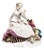 Large Crinoline Lady Playing with Child Figurine by Paul Scheurich for Meissen, 1956 For Sale
