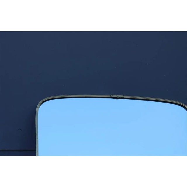 Italian Mirror with Shaped Brass Frame, 1950s For Sale - Image 12 of 13