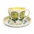 Green Rosamunda Tea Cup and Saucer by Arthur Percy for Upsala-Ekeby Gefle, Sweden, 1950s, Set of 2 For Sale - Image 8 of 8