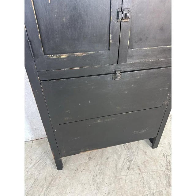 Farmhouse Vintage Wooden Storage Cabinet For Sale - Image 3 of 4
