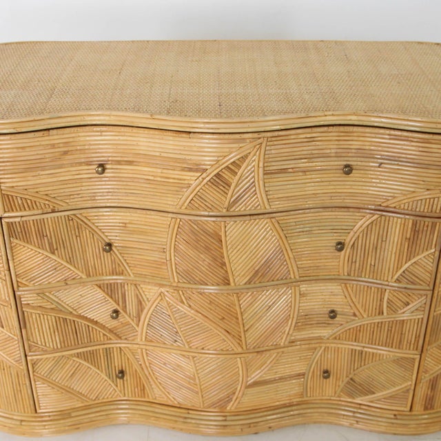Curved Rattan Chest of Drawers For Sale - Image 14 of 18