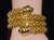 Late 20th Century Italian Fope Flex’it Blue Sapphire Woven Triple Wrap Bangle Bracelet in 18k Yellow & White Gold For Sale - Image 4 of 15