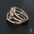 14k Yellow, White, Rose Gold & Diamond Stackable Heart Rings - Size 6.5 For Sale - Image 4 of 4