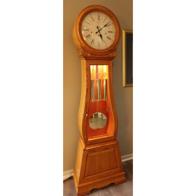 Howard Miller Curved Front Grandfather Clock (Model 610-934) For Sale - Image 11 of 18