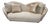 Michael Amini Beige and Gold Satin Sofa For Sale