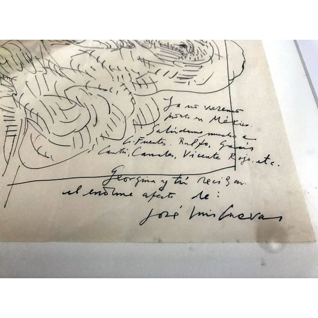 Mid 20th Century Figurative Sketch Works on Paper by Jose Luis Cuevas, Framed - Set of 3 For Sale In Atlanta - Image 6 of 11