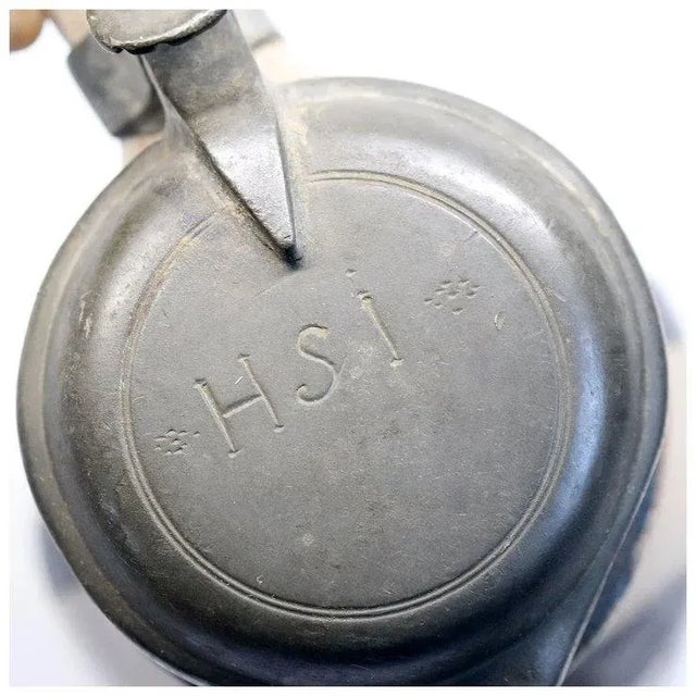 German Westwald Stoneware Pottery Pewter Mounted Ale Tankard For Sale - Image 9 of 10