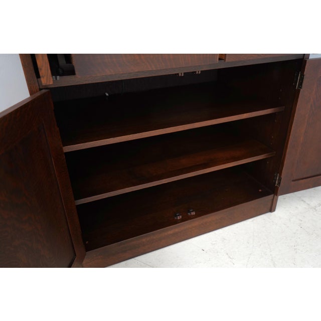 Stickley Mission Oak Entertainment Unit Armoire For Sale In Philadelphia - Image 6 of 18