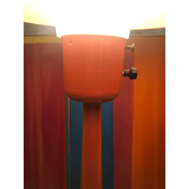 Metal 1960s Gerald Thurston Orange Table Lamp by Lightolier For Sale - Image 7 of 13