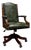 English Green Chesterfield Desk Chair For Sale