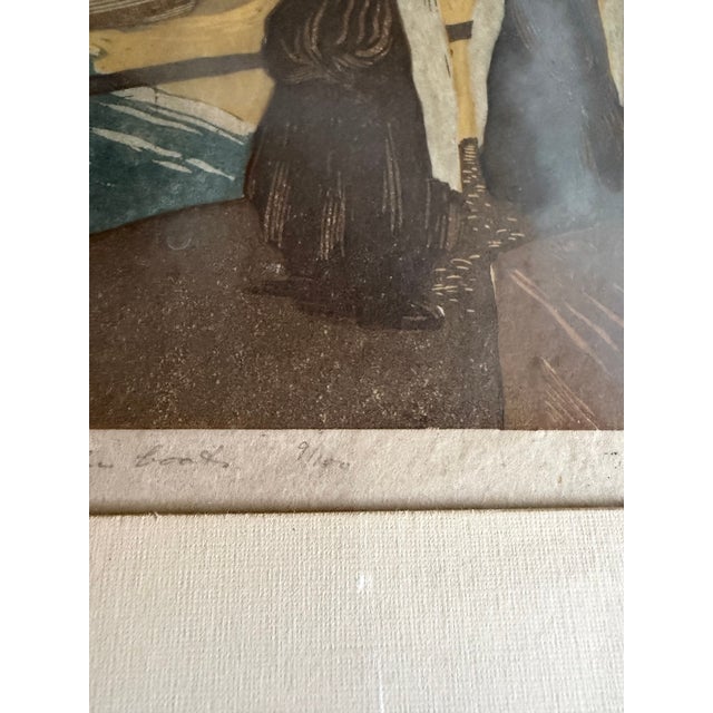 “Waiting for the Boat” Signed & Numbered Limited Edition Nautical Artwork | Possible Etching | R. L. Howey For Sale In San Diego - Image 6 of 9