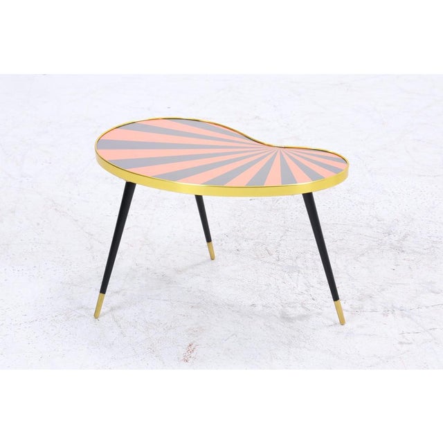 Vintage Kidney-Shaped Table with Pattern, 1960s For Sale - Image 4 of 8