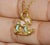 Metal Designer Aaron Basha Natural Diamond & Enamel Solid 18k Gold Rocking Horse Charm Pendant For Sale - Image 7 of 11