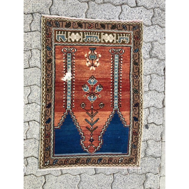 Vintage Handknotted Floor Rug For Sale - Image 6 of 6